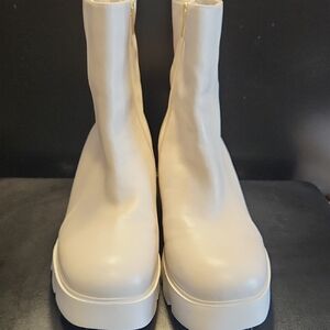Naked Feet Off-White Ankle Booties